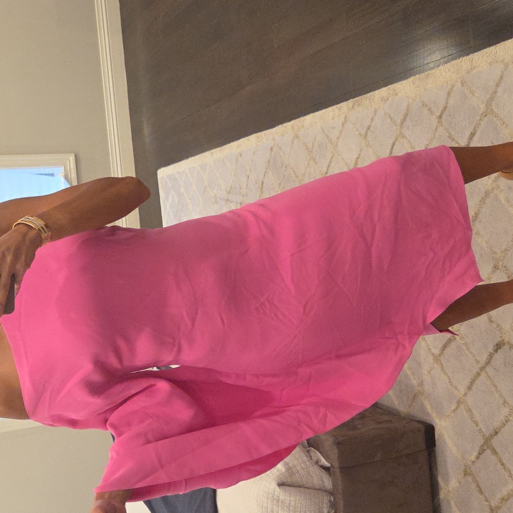 WOMEN'S CUSHNIE ET OCHS OFF SHOULDER RUFFLE COCKTAIL DRESS GOWN HOT PINK 4 $1800 - Picture 3 of 6